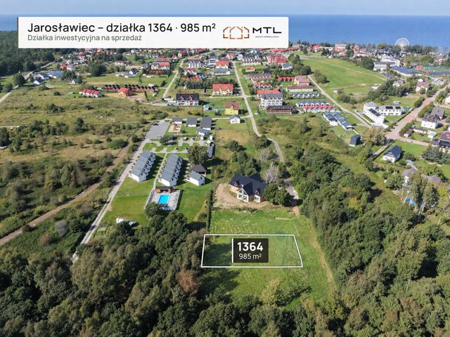 Działka inwestycyjna 985 m² – Jarosławiec, ul. Morska – nr 1364