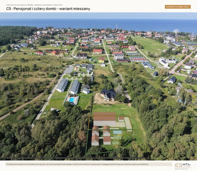 Dwie działki inwestycyjne 1 948 m² – Jarosławiec, ul. Morska – nr 1364 i 1365